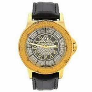 Super Techno Gold Tone 0.10ct Diamond watch